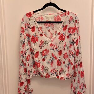 Forever 21 Plus Floral Detail Crop Blouse -‎ Size 2X